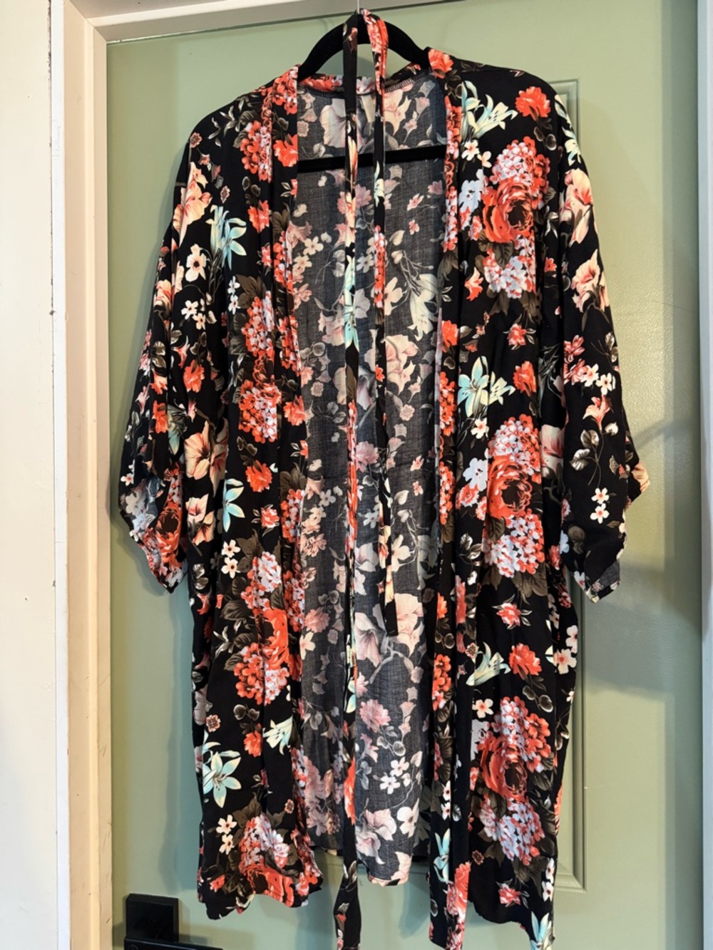 Pink blush floral robe
